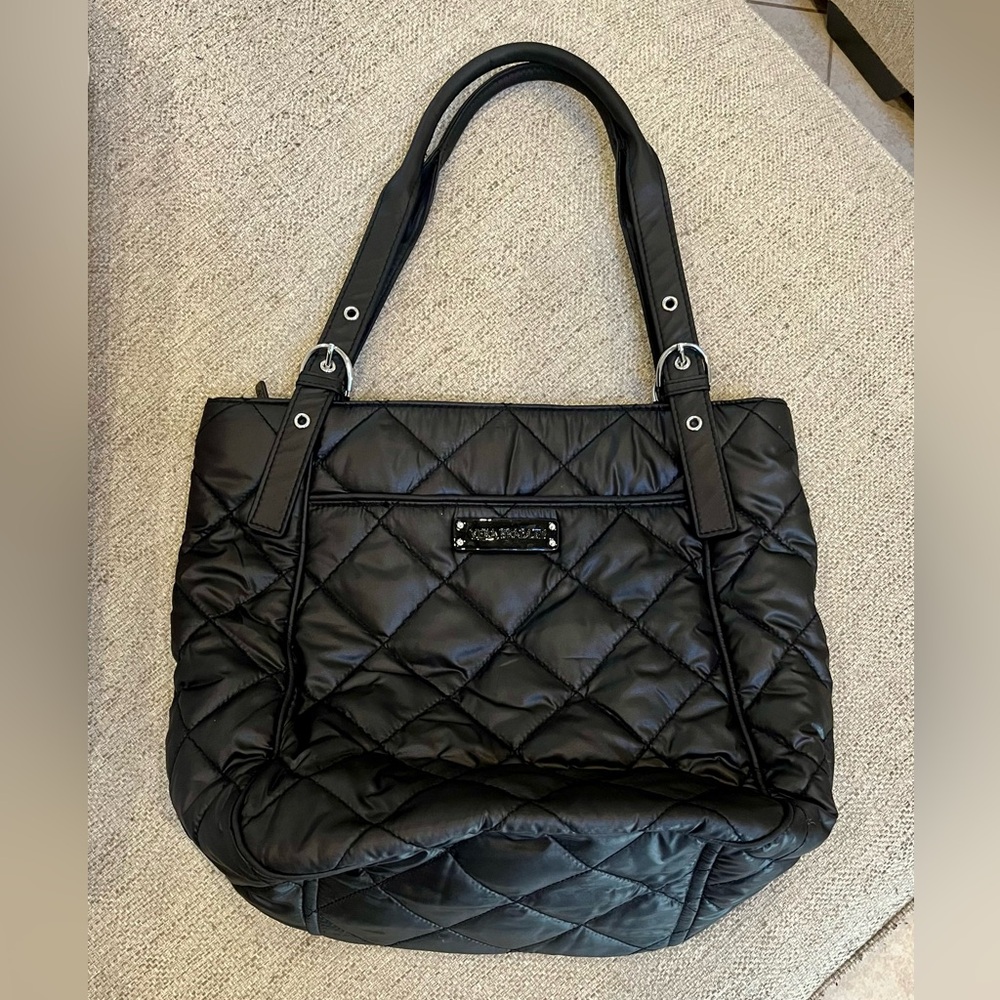 Vera Bradley Black Quilted small Tote Bag